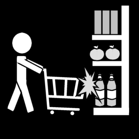chariot de magasin: collision